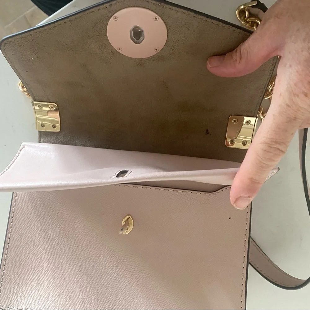 Michael Kors Greenwich Convertible Crossbody in Soft Pink Saffiano Leather